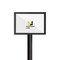 Montour Line Sign Frame Floor Standing 11 x 14 in. H Black Steel FS200-1114-H-BK - alternate 1